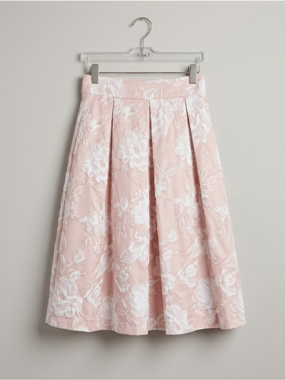 ELIZA J | Jacquard Floral tulle Skirr Pink Sz 2